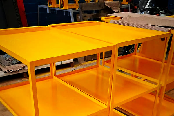 Carrinho industrial fabricado sob medida - detalhe